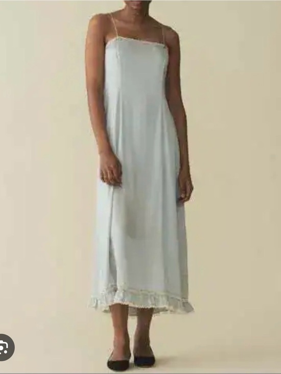 Doen Dresses & Skirts - Doen Celano Silk Lace Dress in Light Blue Size Small